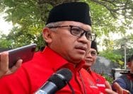 Sekjen DPP PDIP, Hasto Kristiyanto di DPP PDIP, Lenteng Agung, Jakarta Selatan