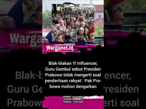 Viral: Guru Gembul Sampaikan Pesan untuk Presiden!