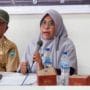 Ketua Ajudikasi Kantor Pertanahan Kabupaten Pasaman, Zulfitria Nuryanti saat melaksanakan penyuluhan kegiatan PTSL Tahun 2026 di Nagari Padang Matinggi.