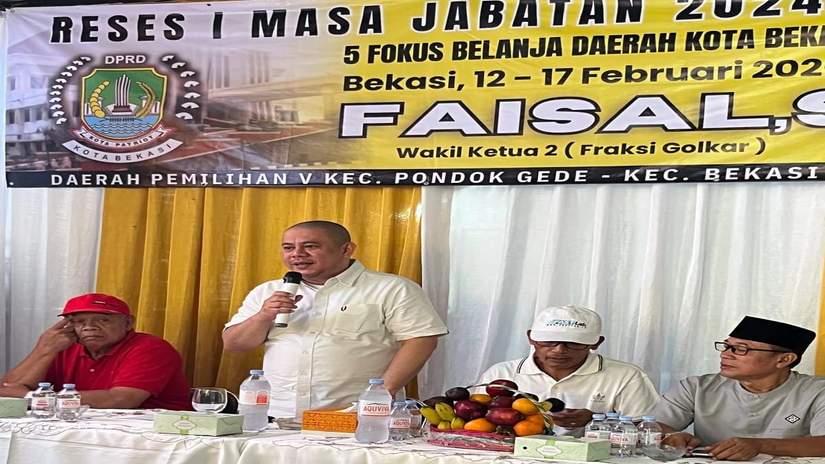 Wakil Ketua II DPRD Kota bekasi, Faisal SE dalam kegiatan reses diwilayah Dapil V Kecamatan Bekasi Barat - Kecamatan Pondokgede.
