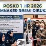 Posko THR Dan BHR Keagamaan 2026 Kemnaker, berlokasi di Pelayanan Terpadu Satu Atap (PTSA) Kemnaker, Gedung B Lantai 1, Jakarta.