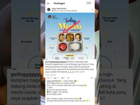 Menu MBG Tak Sesuai Dengan Postingan Medsos SPPG, Siswa Protes