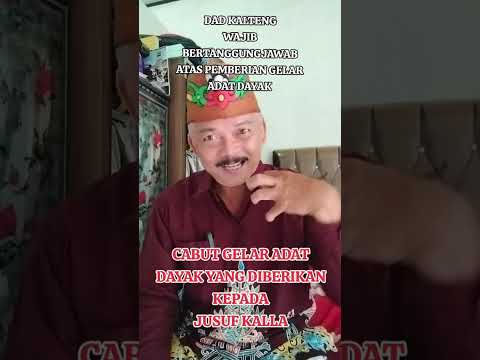 Seruan Cabut Gelar Adat Dayak Dari Jusuf Kalla Muncul