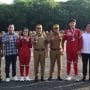 Abdul Harris Bobihoe bersama atlet Savate Indonesia dari Kota Bekasi