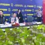 Konferensi pers penangkapan Pengoplos LPG 3 Kg Subsidi Pemerintah di Mapolres Bojonegoro, Kamis (21/5/2026).