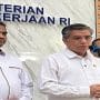 Menaker, Yassierli memberi keterangannya di Kantor Kementerian Ketenagakerjaan