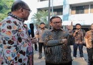 Gubernur DKI Jakarta, Pramono Anung meninjau aset lahan eks BPSDM DKI Jakarta di kawasan Kuningan, Jakarta Selatan.