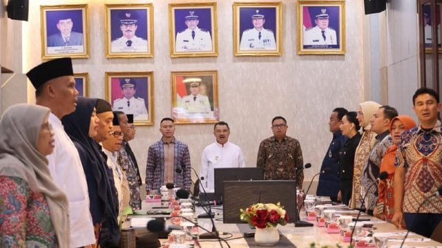Plh Wali Kota Bekasi, Abdul Harris Bobihoe terima kunjungan BKSAP DPR RI, Jumat (5/6/2026).