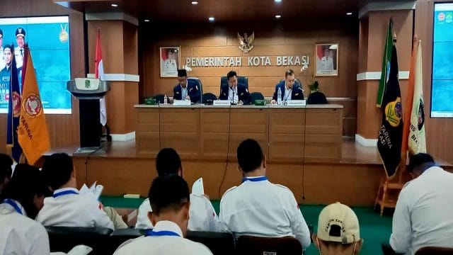 Temu Karya ke VII Karang Taruna Kota Bekasi 2026 di Aula Nonon Sounthani, Kamis (25/6/2026).