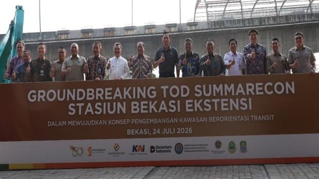Prosesi Ground Breaking pembangunan Stasiun Kereta Api Extension Bekasi