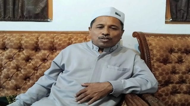 Wakil Ketua BMPS Kota Bekasi, Marno, saat menyampaikan keterangan.