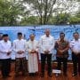 Wali Kota Bekasi, Tri Adhianto saat menghadiri peletakan batu pertama Gereja Katolik TNI–Polri St. Ignatius Jatisari, Paroki Kampung Sawah, Keuskupan Agung Jakarta, di Jatisari, Kota Bekasi, Rabu (15/7/2026).