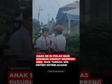 Keterlaluan! Siswa SD Di Nias Angkut Ompreng MBG Sejauh 300 Meter