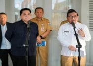 Gubernur DKI Jakarta, Pramono Anung bersama Ketua Umum PSSI, Erick Thohir