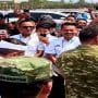 Ketua Kadin Kota Bekasi, Qadar Ruslan Siregar (tengah) saat menghadiri groundbreaking PSEL Bantargebang.