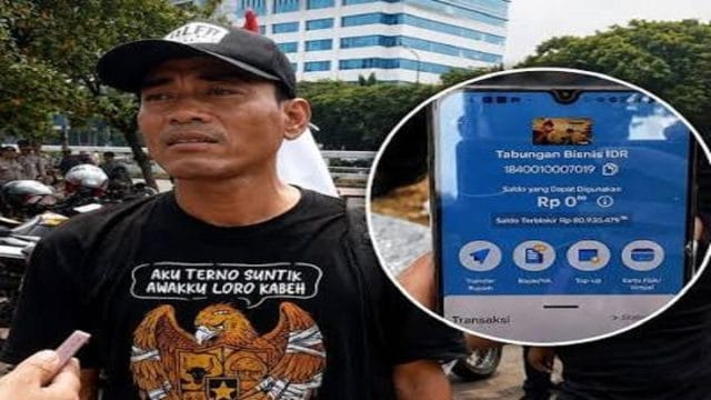 Rekening Bank Mandiri milik Supriyono alias Botok, Koordinator Aliansi Masyarakat Pati Bersatu (AMPB), diblokir secara sepihak.