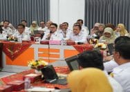 Wali Kota Magelang, Damar Prasetyono saat hadir di evaluasi implementasi SAKIP oleh KemenPAN-RB, di Aula Bapperida Kota Magelang, Rabu (5/8/2026).