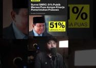 Survei Kinerja Prabowo Catat Kepuasan 30 Persen, Ekonomi dan Hukum Jadi Perhatian