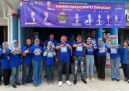 Jajaran pengurus DPC Partai Demokrat Kota Bekasi saat kegiatan donor darah, Minggu (27/9/2026).