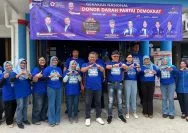 Jajaran pengurus DPC Partai Demokrat Kota Bekasi saat kegiatan donor darah, Minggu (27/9/2026).