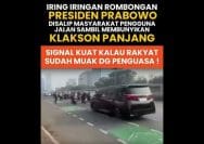 Klakson Bersahutan Saat Rombongan Prabowo Melintas, Pengendara Sempat Tertahan