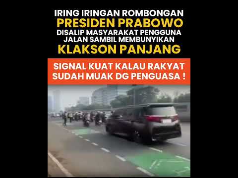 Klakson Bersahutan Saat Rombongan Prabowo Melintas, Pengendara Sempat Tertahan