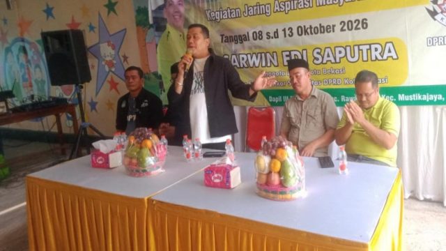 Reses di Mustikasari, Sarwin Edi Saputra Janji Kawal Pembangunan SMPN 61 Bekasi