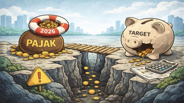 Ilustrasi Target Pajak 2026 Terancam
