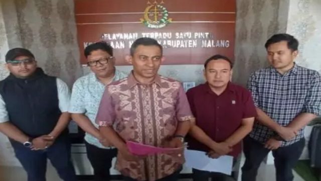 Kajari Kabupaten Malang Dr Fahmi SH MH saat konfrensi pers, Jumat (23/10/2026).